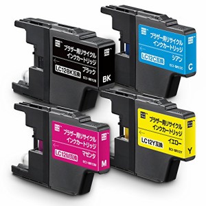 ＊最安挑戦＊エコリカ ブラザー(Brother)対応 リサイクル インクカートリッジ LC12-4PK 対応 対応 EC-LC124PKA