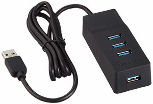 ＊最安挑戦＊BUFFALO USB3.0 上挿し4ポート セルフパワーハブ TV背面取り付けキット付き BSH4A110U3VBK