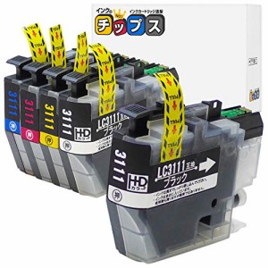 ＊最安挑戦＊インクのチップス ブラザー LC3111 互換インク 4色*黒1本セット 計5本 LC3111-4PK 互換