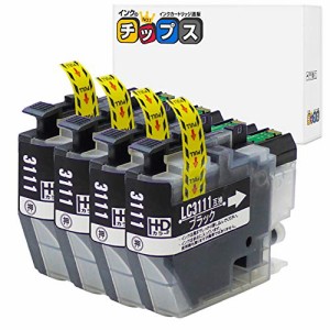 ＊最安挑戦＊インクのチップス ブラザー LC3111BK 互換インク ブラック 4本セット