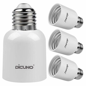 ＊最安挑戦＊DiCUNO E26*E39 口金変換アダプター 電球ソケット 最大仕事率300w 165度耐熱　4個セット