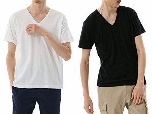 ＊最安挑戦＊[ヘインズ] 半袖Tシャツ(2枚組) 綿100% クルーネック/Vネック 5.3オンス Japan Fit メンズ