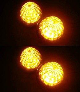 ＊最安挑戦＊トラック用 マーカーランプ LED サイド マーカー 12LED 24V 用 汎用 4個 セット ブルー/イエロー/レッド/ホワイト/グリーン 