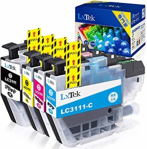 ＊最安挑戦＊【LxTek】LC3111-4PK 互換インクカートリッジ ブラザー(Brother)用 LC3111 インク 4色セット(合計4本) 大容量/説明書付/残量