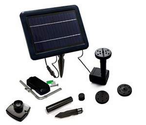 ＊最安挑戦＊曇天に強い! GWSOLAR ハイブリット ソーラーポンプ 小池・お庭噴水用。2.5W 太陽光パネル、6V/4.5Ah ニッケル水素内蔵蓄電池