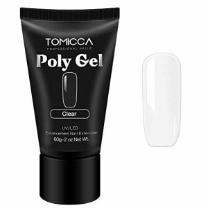 TOMICCA 長さだし ジェルネイル ポリジェル 60g UV/LEDライト対応 初心者用 (クリア)