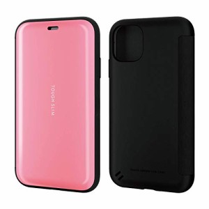 ＊最安挑戦＊エレコム iPhone 11 ケース 耐衝撃*薄軽 TOUGH SLIM [画面を守るシェルフラップタイプ] ピンク PM-A19CTSSPN