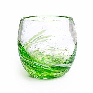 ＊最安挑戦＊冷茶グラス コップ カップ 琉球 ガラス グラス ほたる石 蛍入り (LOVE&STARタルグラス) グリーンホープ(緑)