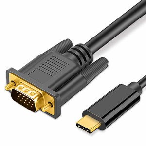 ＊最安挑戦＊EdisonBrain TypeC VGA 変換ケーブル VGAオス タイプC USB-C 接続 (1.8m) 変換アダプタ 不要