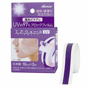 ＊最安挑戦＊skinix エアウォールUV 約97%UVブロックフィルム 傷あとケアに 透明 極薄で目立たない 防水 19mm*3m 1巻 MA-E3019-U