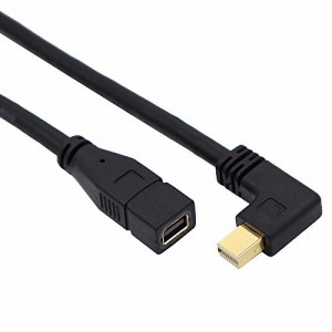 ＊最安挑戦＊ViViSun Mini DP延長ケーブル Mini Displayport to Mini Displayport 延長ケーブル オスtoメス 金メッキ 左右上下９０*Ｌ型 