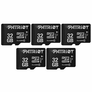 ＊最安挑戦＊Patriot Memory MicroSD メモリカード 32GB 五枚セット Class10 UHS-I対応 PSF32GMDC105