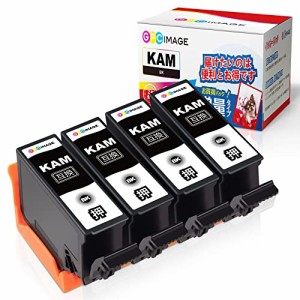 ＊最安挑戦＊GPC Image 互換インクカートリッジ カメ KAM-BK-L ブラック (計4本) 増量タイプ エプソン(Epson)用 KAM-BK カメ インク EP-8