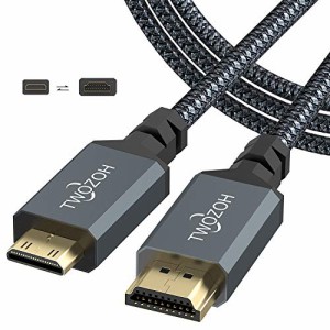 ＊最安挑戦＊Twozoh Mini HDMI to HDMIケーブル 5M, 4K 60Hz UHD Mini-HDMIオス-HDMIオス変換ケーブル,HDMI ケーブル タイプC (HDMIミニ)