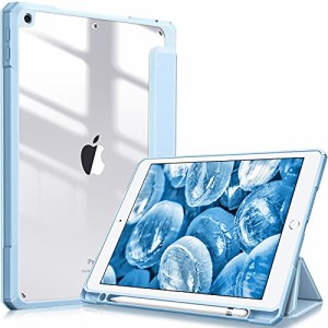 ＊最安挑戦＊Fintie iPad 10.2 ケース iPad 第9 / 8 / 7世代 ケース 2021 2020 2019 透明バックカバー Apple Pencil 収納可能 三つ折スタ