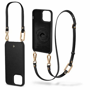 ＊最安挑戦＊CYRILL by Spigen iPhone 13 Pro Max 用 ケース 6.7インチ レザーTPU ストラップ ケース 2in1 スタイル ショルダーストラッ