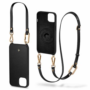 ＊最安挑戦＊CYRILL by Spigen iPhone 13 用 ケース 6.1インチ レザーTPU ストラップ ケース 2in1 スタイル ショルダーストラップケース 