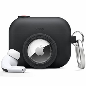 ＊最安挑戦＊【elago】 AirPods Pro 対応 ケース カメラ デザイン カラビナ 付 シリコン カバー AirTag 収納 可 紛失防止 シリコンケース