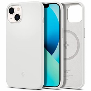 ＊最安挑戦＊Spigen iPhone13 用 ケース Magsafe対応 マグネット搭載 シリコーンケース 4重構造 指紋防止 擦り傷防止 レンズ保護 超薄型 