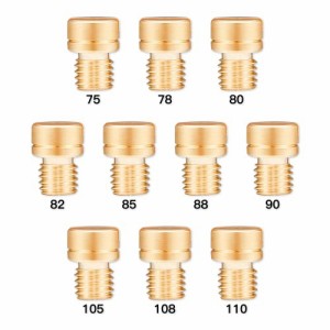 ＊最安挑戦＊ケイヒンメインジェット キャブレターセッティング 丸小[5*6.7] バイク用 #75-#110PC PWK PE jet se 10サイズセット ミクニ 