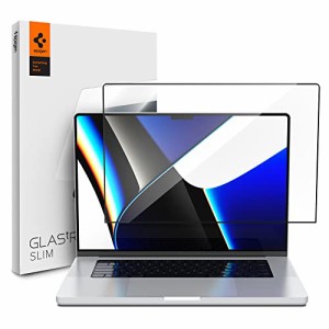 ＊最安挑戦＊Spigen 全面保護 ガラスフィルム MacBook Pro 16インチ (2021) 用 フルカバー MacBook Pro16インチ (2021) 対応 保護 フィル