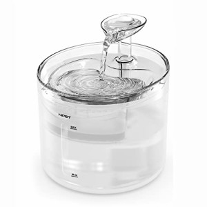 ＊最安挑戦＊NPET ペット自動給水器 WF100 蛇口式 1.6Ｌ 猫/中小犬用 節電 省エネルギー(ホワイト（LEDなし）)