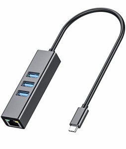 ＊最安挑戦＊Ewise USBハブ 有線LANアダプター 【 USB LAN ハブ 4-in-1 】 ギガビット RJ45 [ 1000/100/10Mbps / USB3.0*3ポート ] 高速