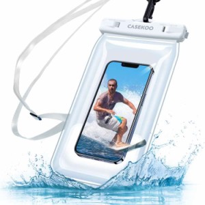 ＊最安挑戦＊【プラスサイズ】CASEKOO スマホ 防水ケース IPX8認定 完全防水 水に浮く クリア 顔認証 お風呂 最大6.7インチ対応 iPhone 1