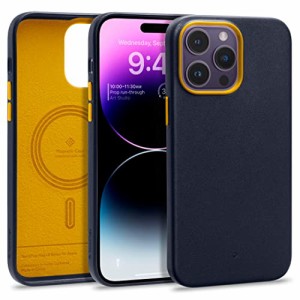 ＊最安挑戦＊Caseology iPhone 14 Pro Max 用 ケース MagSafe対応 ヴィーガンレザー ポップ 耐久性 スリム 耐衝撃 グリップ モダン カバ