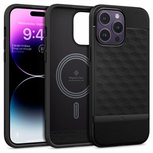 ＊最安挑戦＊Caseology iPhone 14 Pro Max 用 ケース MagSafe対応 TPU 立体パターン 3D 高級 モダン 耐久性 カバー 耐衝撃 PCシート グリ