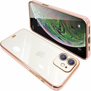 ＊最安挑戦＊iPhone11 ケース クリア 透明 アイフォン11 カバー スマホケース 全面保護 耐衝撃 TPU メッキ加工 シリコン スリム 薄型 ス