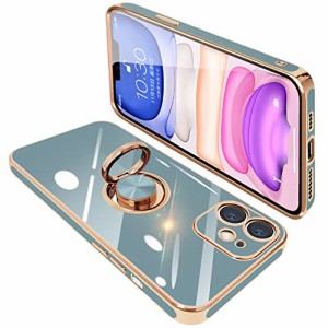 ＊最安挑戦＊iPhone11 ケース リング付き アイフォン11 リング カバー 耐衝撃 TPU メッキ加工 360*回転 スタンド機能 車載ホルダー スト