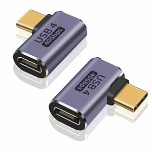 ＊最安挑戦＊Poyiccot L字 USB Type C 延長アダプタ、40Gbps USB Type C アダプタ、90 度USB C オスメス延長アダプタ[100W 5A急速充電 8K