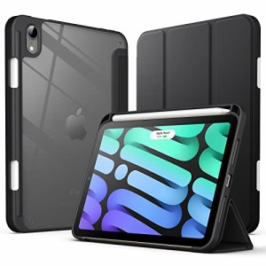 ＊最安挑戦＊JEDirect iPad mini 6 ケース (8.3インチ、2021モデル) Pencil収納可能 透明バックカバー 薄型 スタンド 衝撃吸収 タブレッ