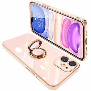 ＊最安挑戦＊iPhone11 ケース リング付き アイフォン11 リング カバー 耐衝撃 TPU メッキ加工 360*回転 スタンド機能 車載ホルダー スト