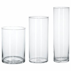 *シリンデル / CYLINDER 花瓶3点セット / クリアガラス[イケア]IKEA(60175214)