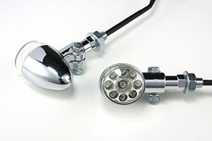 バイクパーツセンター(Bike Parts Center) LEDウインカー リボルバータイプ 左右セット 汎用 クリア 313805