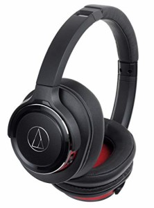 audio-technica SOLID BASS ワイヤレスヘッドホン 重低音 最大40時間再生 ブラックレッド ATH-WS660BT BRD