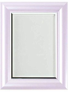 遺影 ラベンダー 薄紫色 額縁 肖像額 葬儀用S判写真 透明ガラス ネクタイスタンド立て L版写真