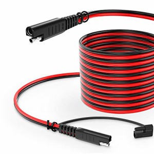 Onvian SAE to SAE延長ケーブル 4.5M 14AWG 防塵防水カバー付き SAEソーラー延長ケーブル 自動車/RV/オートバイ/ATV/ソーラーパネル適用 