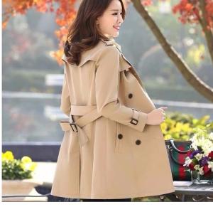トレンチコート レディース 春 レディース ファッション アウター トレンチコート ワンピース風 ひざ丈 長袖 ボタン ロング おしゃれ 大の通販はau Wowma ワウマ ベースキャンプ 商品ロットナンバー