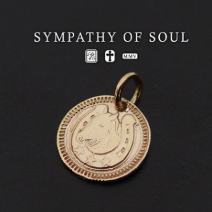 シンパシーオブソウル コインチャームk10ネックレス Ever Fortune Coin - K10 メンズ レディース ユニセックス sympathy of soul ペンダ