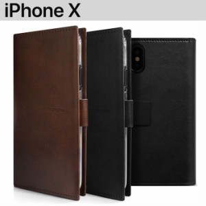 iPhoneX DreamPlus ビジネス 手帳型ケース 手帳ケース ブラック ブラウン カード収納 アイフォンX スマホケース ケース