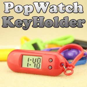 [送料無料]キーホルダー取付けれるポップな小型デジタル時計子供キッズ児童通学鞄かばんカバン塾バッグ遅刻防止