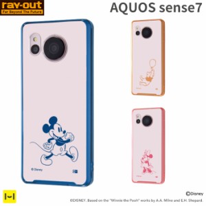 スマホケース AQUOS sense7 ray-out レイ・アウト Charaful ハイブリッドケース Disney ディズニー キャラクター スマホケース ミッキー 
