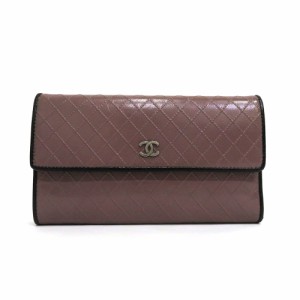 中古 シャネル CHANEL ピコローレ ABランク A33908  長財布 サイフ 三つ折り ココマーク パープル系 レディース【西神店】