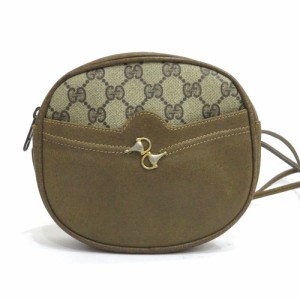 中古 グッチ バッグ ショルダーバッグ ポシェット GGスプリーム ベージュ Bランク オールドグッチ 斜めがけ レディース GUCCI【西神店】