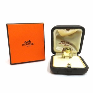 中古 エルメス 小物 リング ケリー カデナ Bランク シルバー金具 ゴールド コンビ 12号 HERMES レディース【西神店】