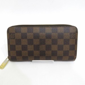 中古 ルイヴィトン ジッピーウォレット N60015 長財布 ダミエ ABランク ラウンドファスナー ブラウン LOUISVUITTON【西神店】