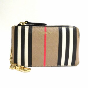 中古 美品 バーバリー コインケース メガチェック キーチェーン Aランク 8029616 PVC BURBERRY【西神店】